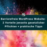 Hintergrund: Bunte Farbpulver Wolke Thema: Barrierefreie WordPress Website